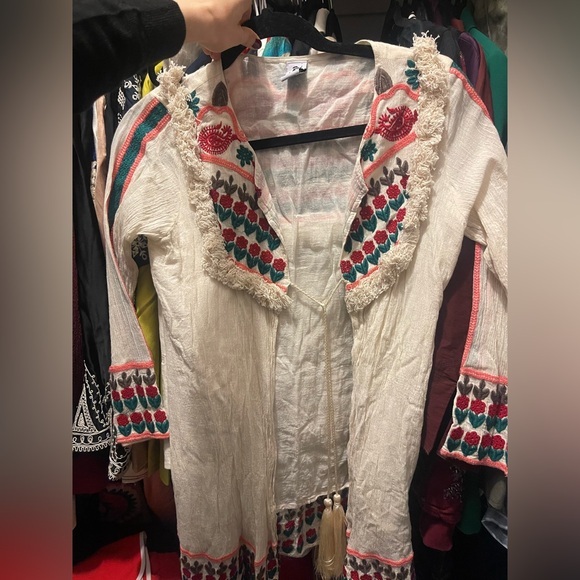 Embroidered Bohemian Top / Cotton S - Picture 1 of 6